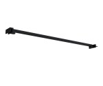 Erga Paris, rohová vzpěra pro sprchové zástěny o tloušťce skla 6/8/10 mm, délka 45cm, černá matná, ERG-V02-PARIS-BAR45-BK