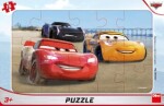 Puzzle Cars závodí 15 dílků na podložce - Dino