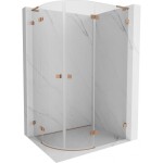 MEXEN/S - Lunar L sprchový kout čtvrtkruh křídlový pravá 100 x 90, transparent, měď kartáčovaná 833L-100P-090L-65-00