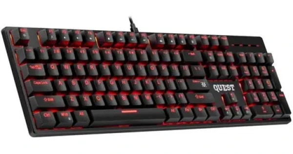 QUEST GK-596 černá / Herní klávesnice / Mechanická / RGB podsvícení / Drátová / Anti-ghosting / 104 kláves (45597)