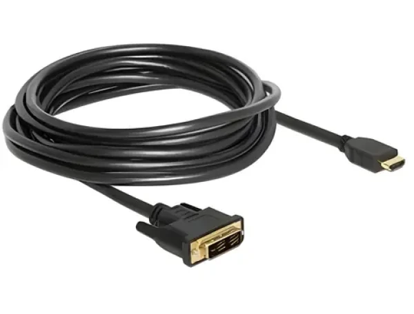 Delock / Kabel DVI-D na HDMI-A / 5 m / samec/samec / max. 1920 x 1200 / pozlacené konektory (85586)