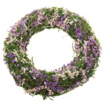 Věnec se sušenými květinami (mech) 25 cm