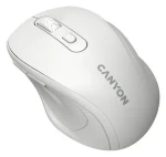 Canyon OnClick 20 bílá / Optická bezdrátová myš / tichá / 1600 dpi / 6 tlačítek / 2,4 GHz (CNE-CMSW20W)