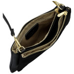 Stylová dámská semišová kabelka na rameno Amanda, černá