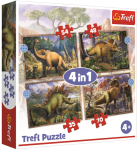 Trefl Puzzle Zajímaví dinosauři 4v1 - Trefl