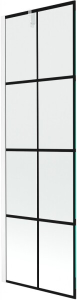 MEXEN/S - Next vanová zástěna FIX 60 x 150, černá dekor, bílá 895-060-000-00-77-20