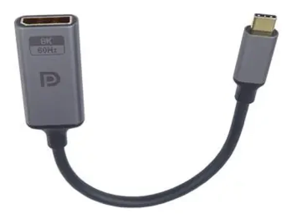 PremiumCord adaptér USB-C na DisplayPort DP1.4 samec-samice 8K@60Hz a 4k@120Hz 20cm (ku31dp12)