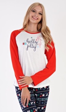 Dámské pyžamo dlouhé Vienetta Secret Vánoční dárek