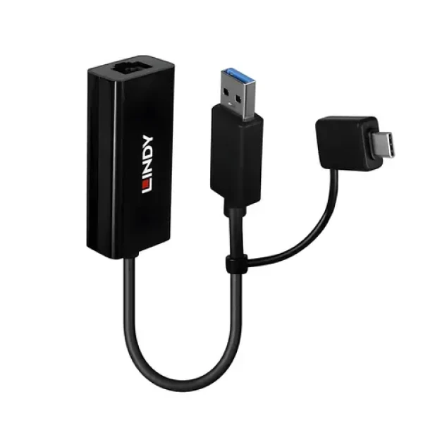 Lindy 43412 / Síťový adaptér / USB 3.2 Gen 1 / Gigabit Ethernet / RJ-45 / ASIX AX88179 (43412)