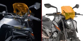 A7708Or plexi oranžové Ktm Duke 790 (18-20), vxš250x310 mm, včetně montážní sady