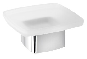 Gedy - LOUNGE mýdlenka na postavení, mléčné sklo, chrom 545113