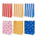 Eulenschnitt Papírový sáček Dots and Stripes 21 × 15 cm – set 6 ks, multi barva, papír