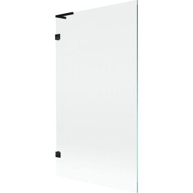 MEXEN/S - Lunar L vanová zástěna FIX 100 x 150 cm, transparent, černá 897L-100-000-70-00