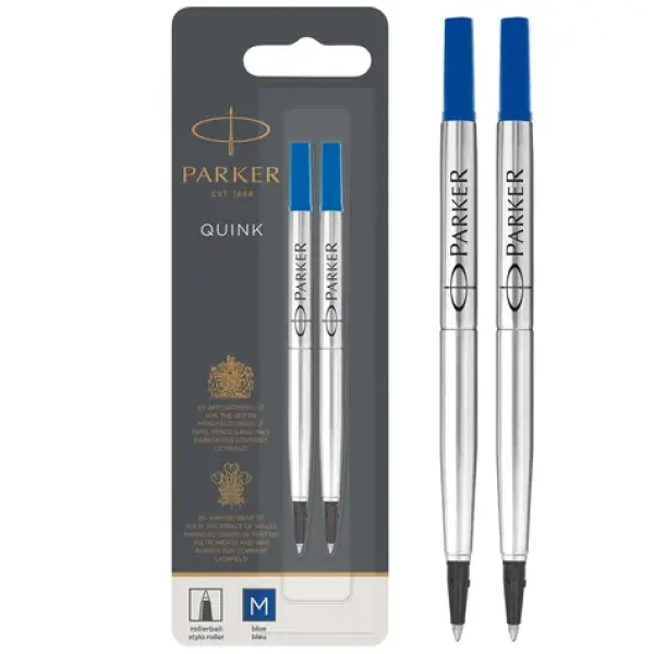 Parker Roller Ball Refill Medium Blue (2ks) (1950327)