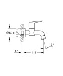 GROHE - BauEdge Umyvadlový ventil, chrom 20238001