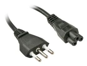 Lindy Napájecí kabel Italská zástrčka - IEC C5 černá / Napájecí kabel / 2 m (30408)