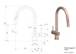 Dřezová baterie Reginox Flint, R38826, Copper / měď R38826