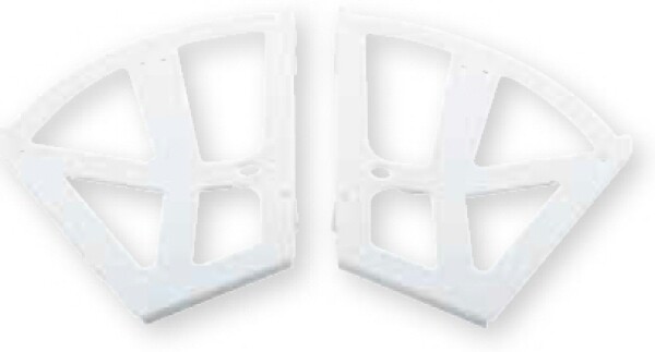 NoName Strong výklopný botník, 2 řadý, plast, bílá (11485)