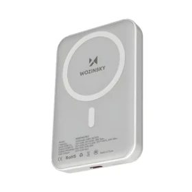Wozinsky WRW349YWS bílá / Magnetická powerbanka / 10000 mAh