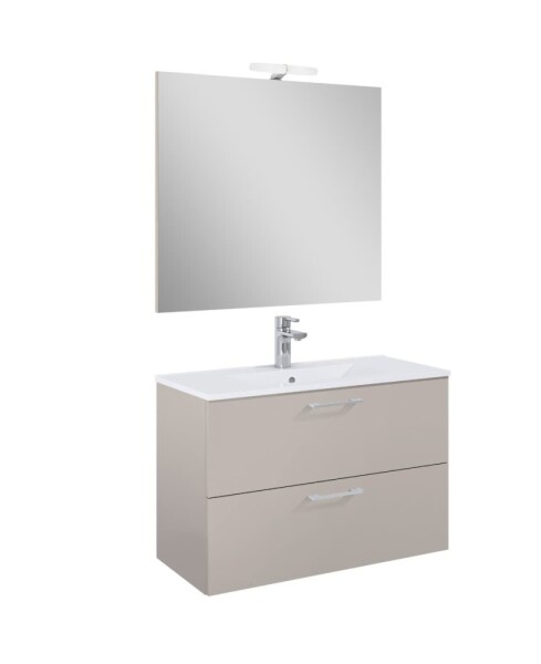 Koupelnová sestava s umyvadlem Ceramia Lea 81,4x55x41,7 cm kašmír LEASET80C LEASET80C
