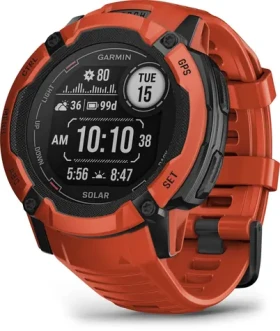 Garmin Instinct 2X Solar 50mm Flame Red / chytré hodinky / GPS / BT / 10 ATM / měření denní aktivity / solární dobíjení (010-02805-01)