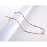 Ocelový choker náhrdelník se zirkony Amanda Gold - strom života, Zlatá 38 cm + 5 cm (prodloužení)