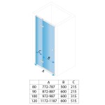 REA/S - Sprchové dveře Atlas 90 Chrome vpravo KPL-K4661