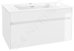 Kielle Nefia - Skříňka s umyvadlem 80 cm, lesklá bílá 50027S800