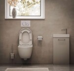 Kielle - Vega WC štětka nástěnná s držákem, matné sklo/chrom 40518000