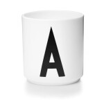 DESIGN LETTERS Porcelánový hrneček/dózička LETTERS 300 ml černá barva, bílá barva, porcelán