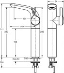 IDEAL STANDARD - Melange Vysoká umyvadlová baterie, chrom A4266AA