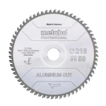 Metabo AluminiumCutProf / Řezný kotouč na hliník / Průměr 216 x 30 mm / Šířka řezu 2.2 mm (628443000)
