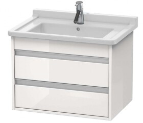 DURAVIT - Ketho Umyvadlová skříňka 48x65x46 cm, 2 zásuvky, lesklá bílá KT664302222