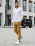Béžové pánské bojové kalhoty FashionStreet UX4177 S