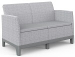KETER SCANDI FORMA 2 SEATER SOFA - Ash grey/Storm grey