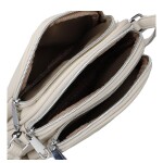 Trendy dámská koženková crossbody kabelka Cica, béžová