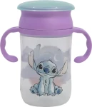 STOR Dětský tréninkový hrnek 395 ml Stitch / Dětský hrnek / S úchyty a víčkem / Bez BPA (10924)