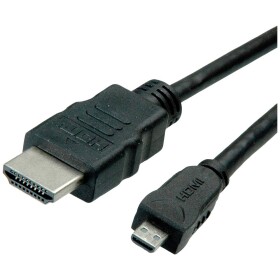 Roline green HDMI kabel Zástrčka HDMI-A, Zástrčka HDMI Micro-D 2.00 m černá 11.44.5581 4K UHD, bez halogenů HDMI kabel
