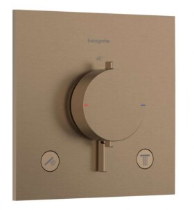 HANSGROHE - Ecostat Comfort E Termostatická baterie pod omítku, pro 2 spotřebiče, kartáčovaný bronz 33711140