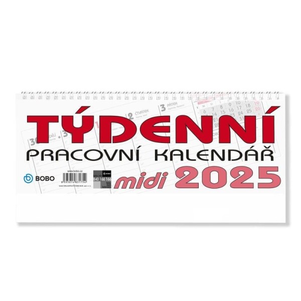 BOBO Stolní pracovní kalendář MIDI 2025