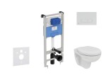 IDEAL STANDARD - ProSys Set předstěnové instalace, klozetu a sedátka Eurovit, tlačítka Oleas M1, Rimless, SoftClose, chrom mat ProSys120M SP53