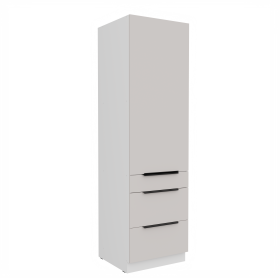 Vysoká potravinová skříňka Como 60 DKS-210 3S 1F - Premium Box Barva korpusu: Bílá, Barva dvířek: Kašmír