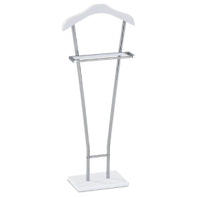 Němý sluha, výška 110 cm, kov a masiv , bílý lak a chrom, nosnost 6 kg
