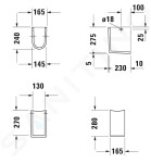 DURAVIT - Starck 3 Sloup pro umyvadlo Starck 3, s WonderGliss, alpská bílá 08651700001