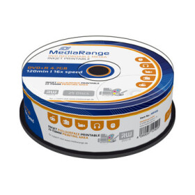 MediaRange DVD+R 4.7GB 16x spindl 25ks / Inkjet Printable (MR408)