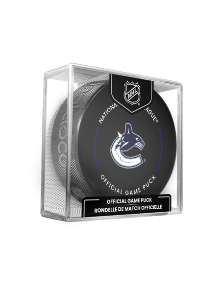 Inglasco / Sherwood Puk Vancouver Canucks NHL Official Game Puck 2022-2023