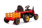 Mamido Dětský elektrický traktor BBH-030 s přívěsem červený