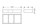 GEBERIT - VariForm Organizér do zásuvky 18x6x37 cm, tmavě šedá 501.156.00.1