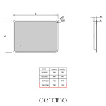 CERANO - Koupelnové LED zrcadlo Avano - 120x70 CER-650623