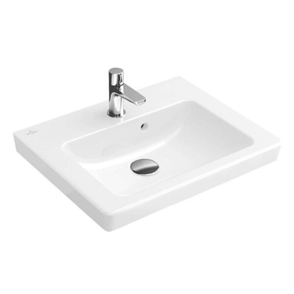 VILLEROY & BOCH - Subway 2.0 Umývátko 45x37 cm, s přepadem a otvorem pro baterii, Ceramicplus, bílá 731545R1